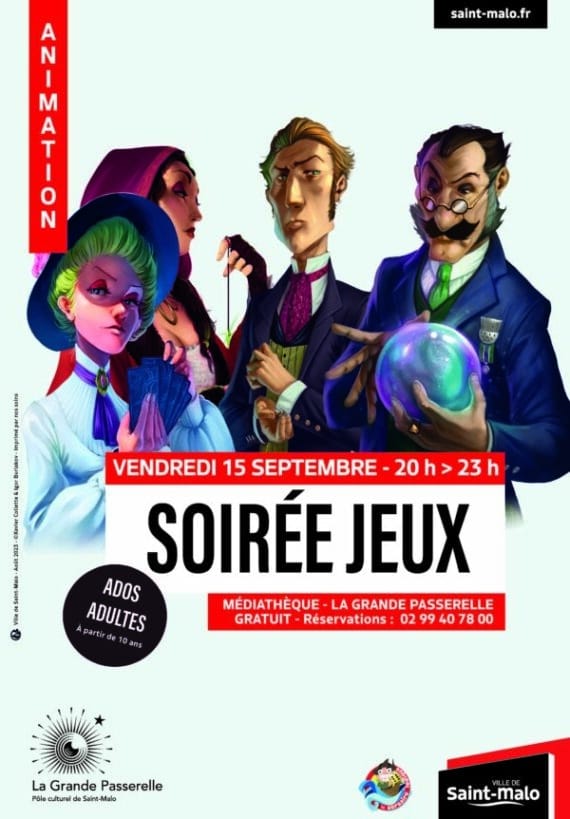 affiche soirée jeux médiathèque