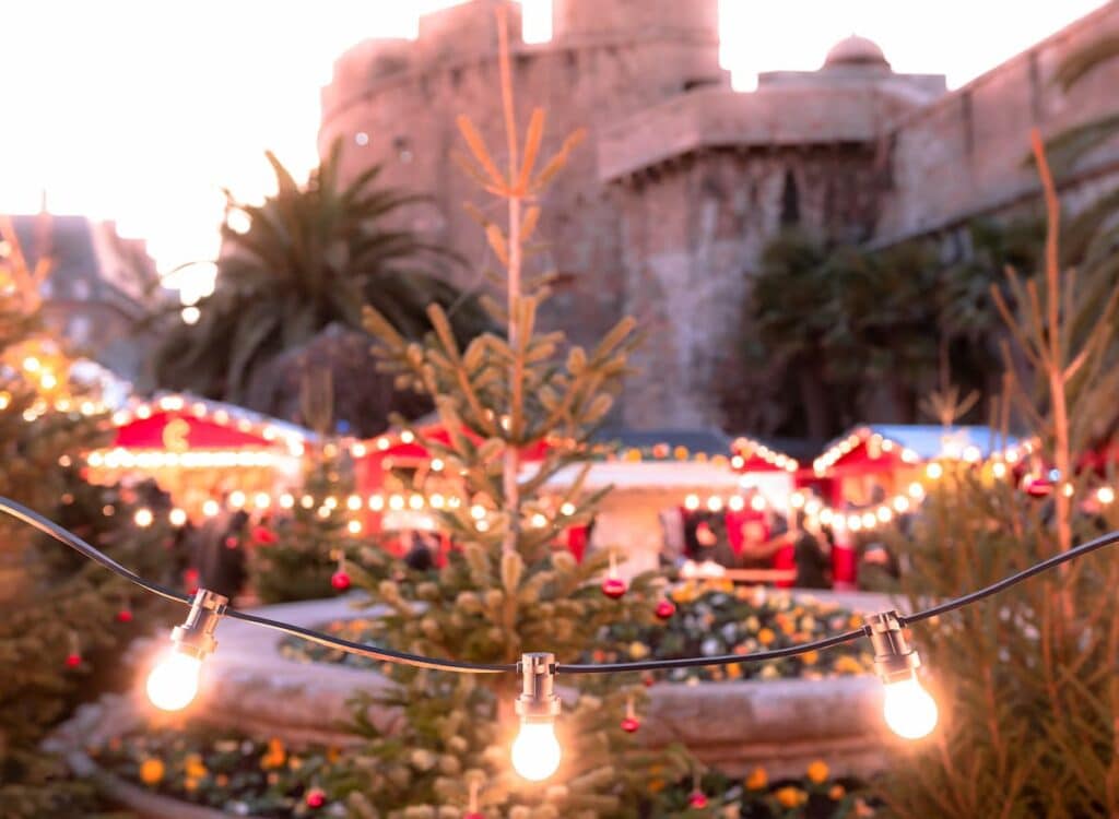 marché de noel paysage